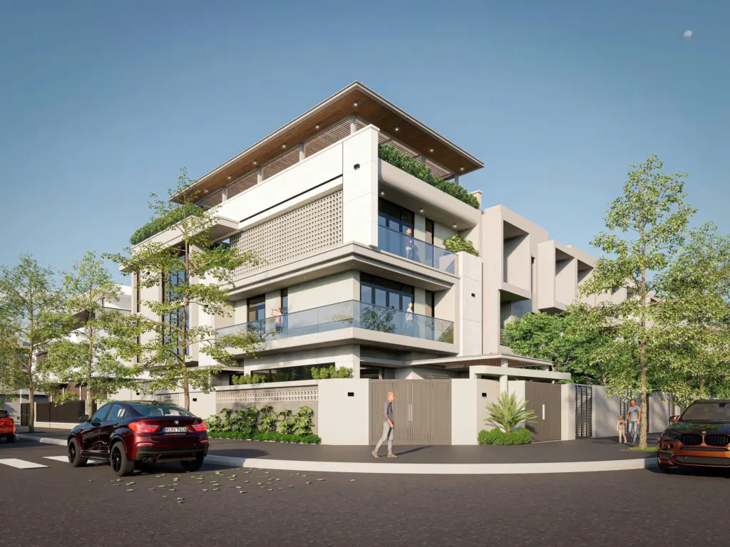 Nhà phố lô góc phong cách hiện đại