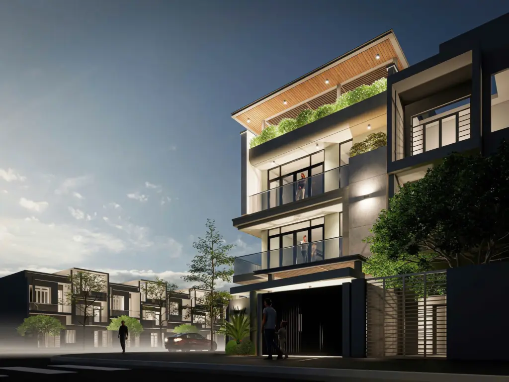 Nhà phố lô góc phong cách hiện đại