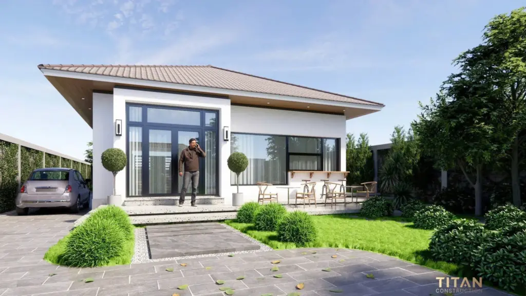 Biệt thự vườn mái nhật cho gia đình 3 thế hệ